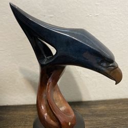 Imago MCSI Supernal Blue Eagle Sculpture Herrero Used Stephen Herrero Brown