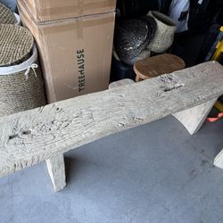 Olive Atelier Primitive Elmwood Bench XL