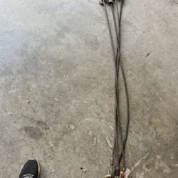 3/8 Wire Rope Slings With Hooks To Pick Up Heavy Things, 2 Hydraulic Hoses With Fittings, A Set Of Gauges To Set At A Desired Pressure 