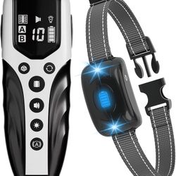 Bark Collar with Remote - Automatic Bark and Dog Training Collar Combo, No Shock, No Pain, 2000ft Range Vibration Bark Collar for Small, Large and Med