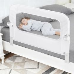 Baby Bed Rail Guard for Toddlers - 35.4" Toddler Bed Rails for Crib,Twin,Full, Queen Bunk Size Bed Swing Down Bedrail Extral Tall Child Safety Side Ra