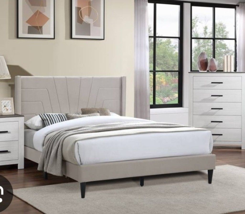 Queen Bed Frame With Mattress 
