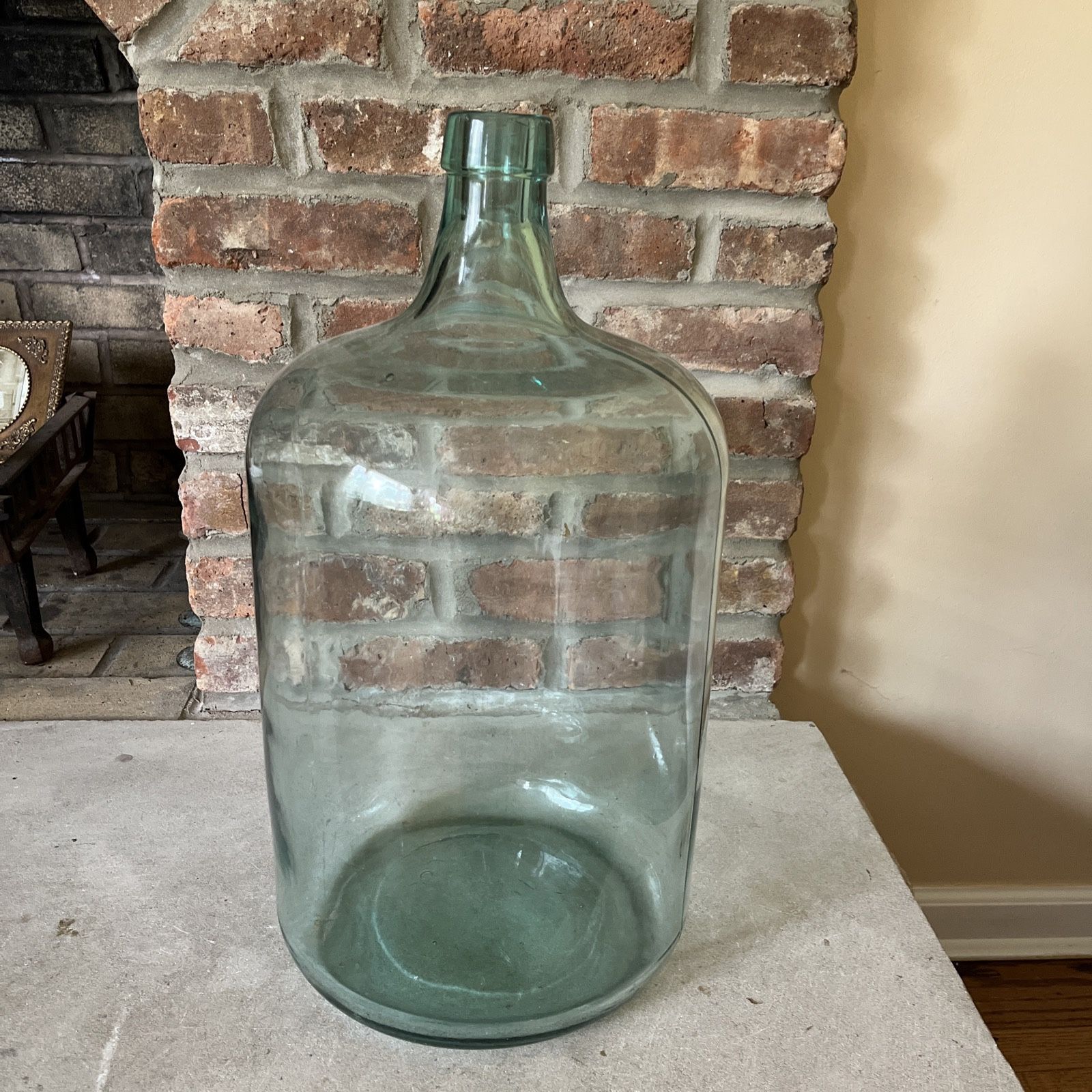 Vintage Carboy Blue Green 5 Gallon Wine Bottle Jug Antique Gayner Glass Works