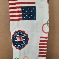 TEAM USA OLYMPIC Plush Throw Blanket 60x70" United States White 