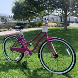 New Beautiful 🌸 Ladies Beach Cruiser Bike Bicycle Standard Adult Size 26” Tires  Father’s Day 