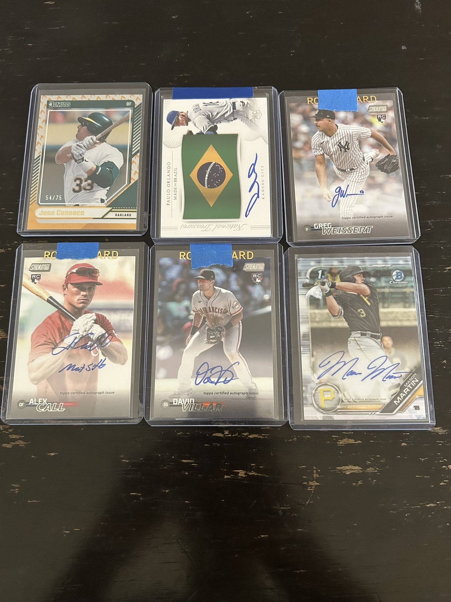 (6) Card Baseball Lot