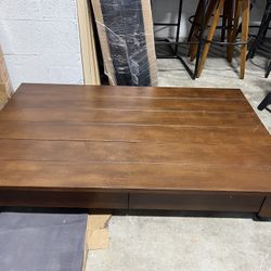  Chunky Oak Rectangular Coffee Table L: 54” X W: 34” x H: 10”
