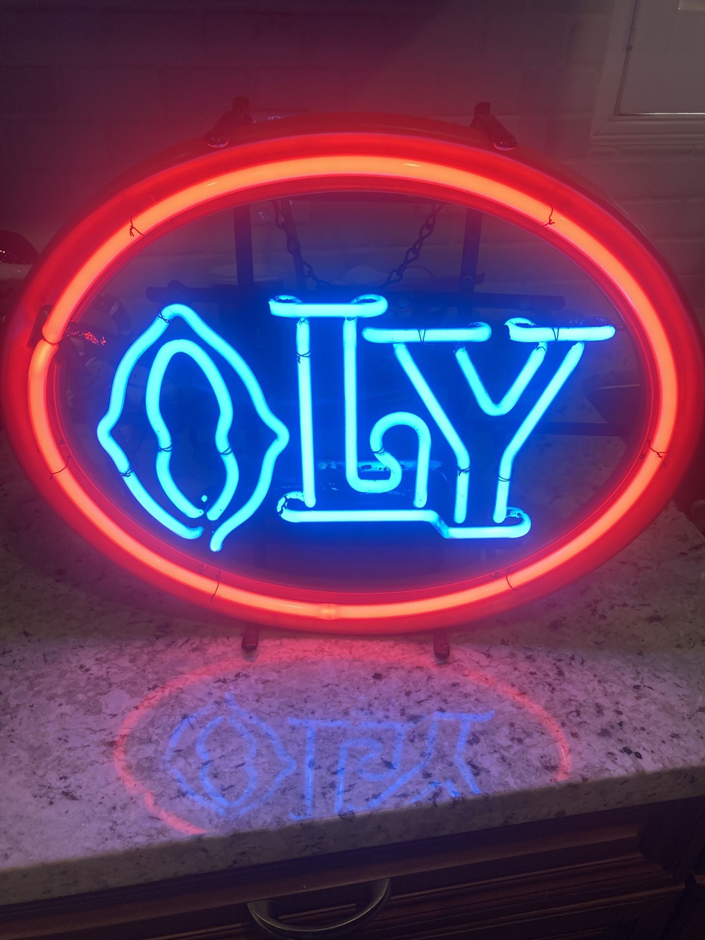 Neon Vintage OLY Olympia Beer Bar Sign Light