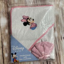 Minnie/mickey Mouse Baby Towels 