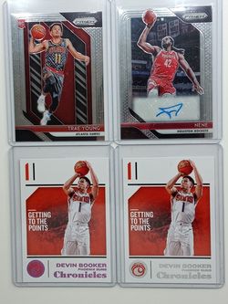 Trae Young RC, Nene,(Autograph),Devin Booker