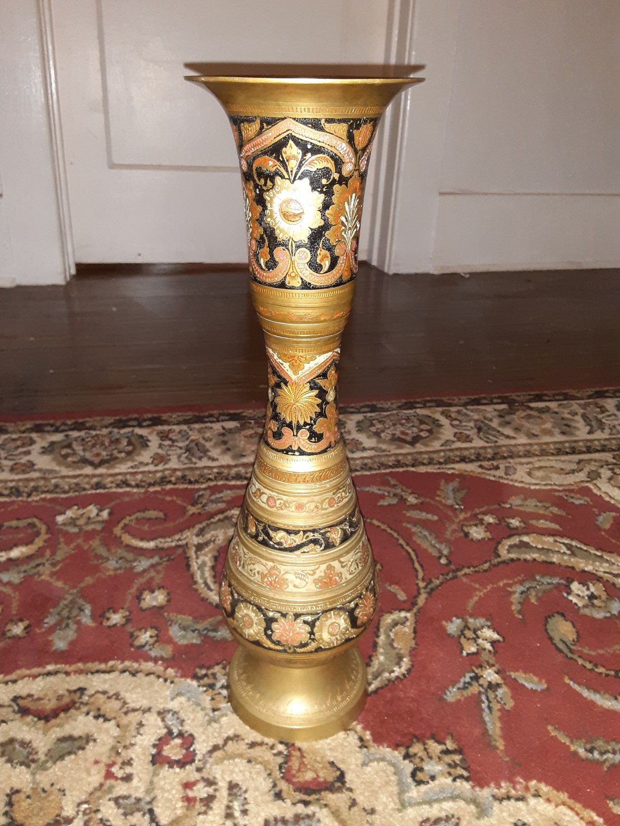 Vintage 80's brass vase