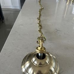 6-1/4in Diameter Tapered Cast Brass Ceiling Canopy - With Wiring And Chain