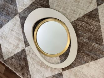 Gold  and white mirror