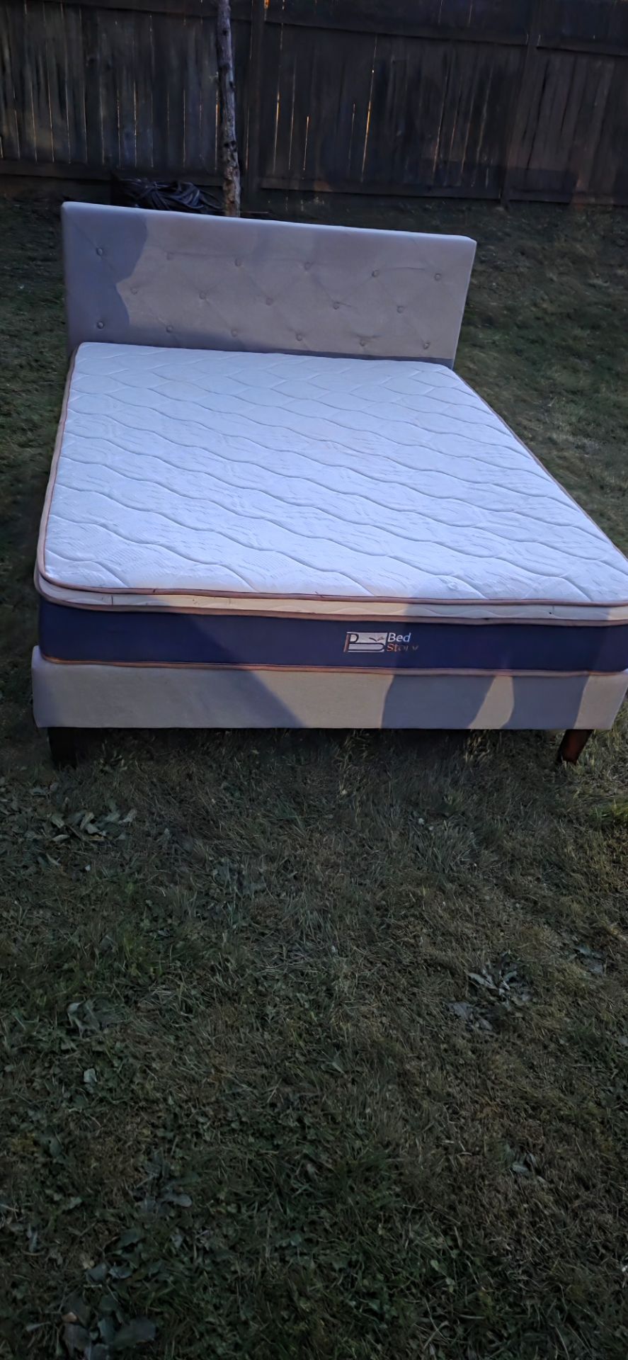 Bed frame and mattress