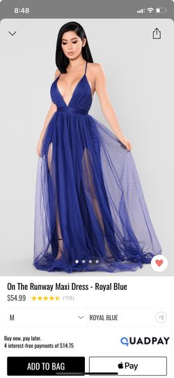 Royal Blue Fashion Nova Maxi Dress