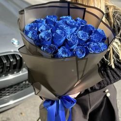 Blue Rose Bouquet