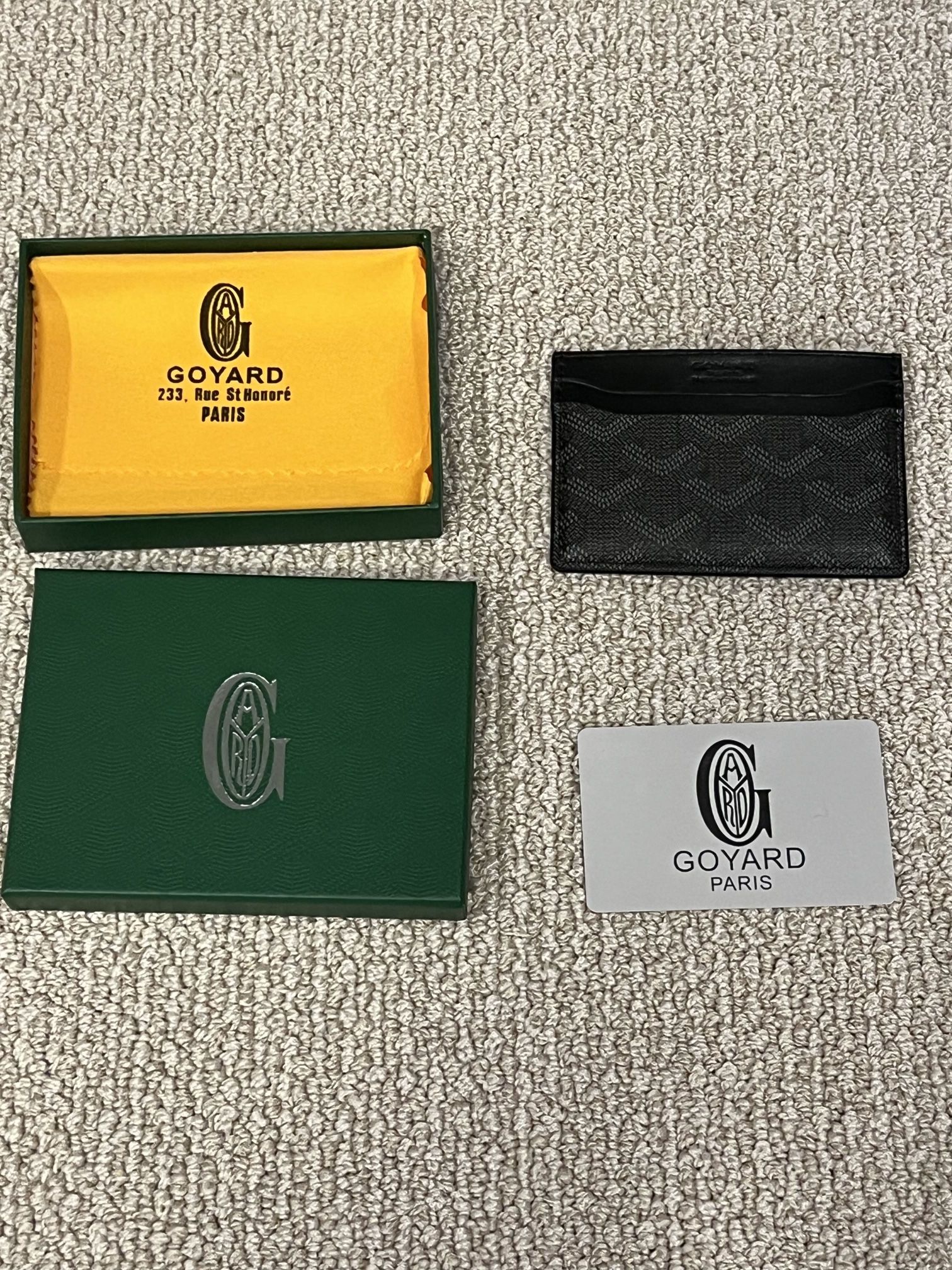 Goyard Card Holder - Black 