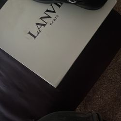 Lanvin LEATHER CURB SNEAKERS