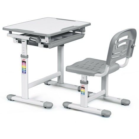 Height Adjustable Children Kids Study Desk Table Chair Set Ergonomic