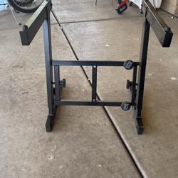 OnStage KS7350 Pro Heavy-Duty Folding-Z Keyboard Stand, Black