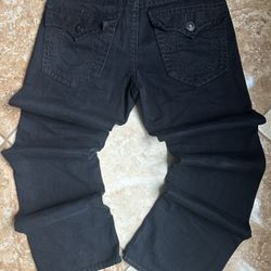 Black Geno T Stitch True Religion Jeans Size 34-34 
