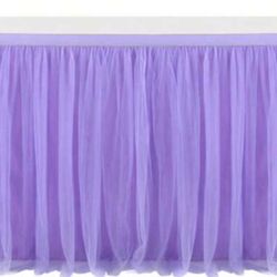 Lavender Tulle Table Skirt - 2 PIECES!
