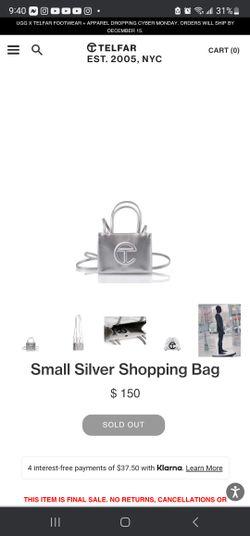 Silver Telfar Bag