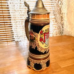German Musical Beer Stein w/pewter Top 