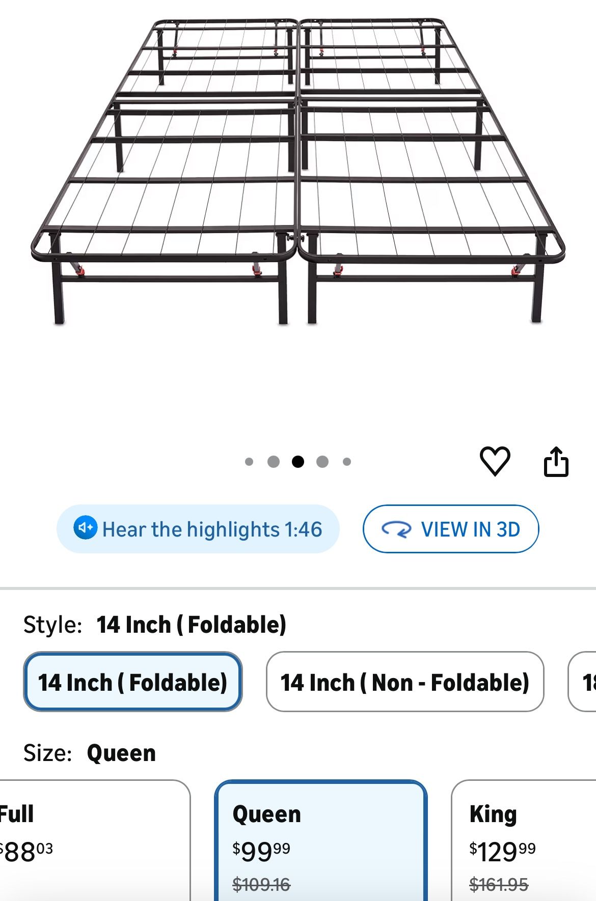Queen Metal Bed Frame