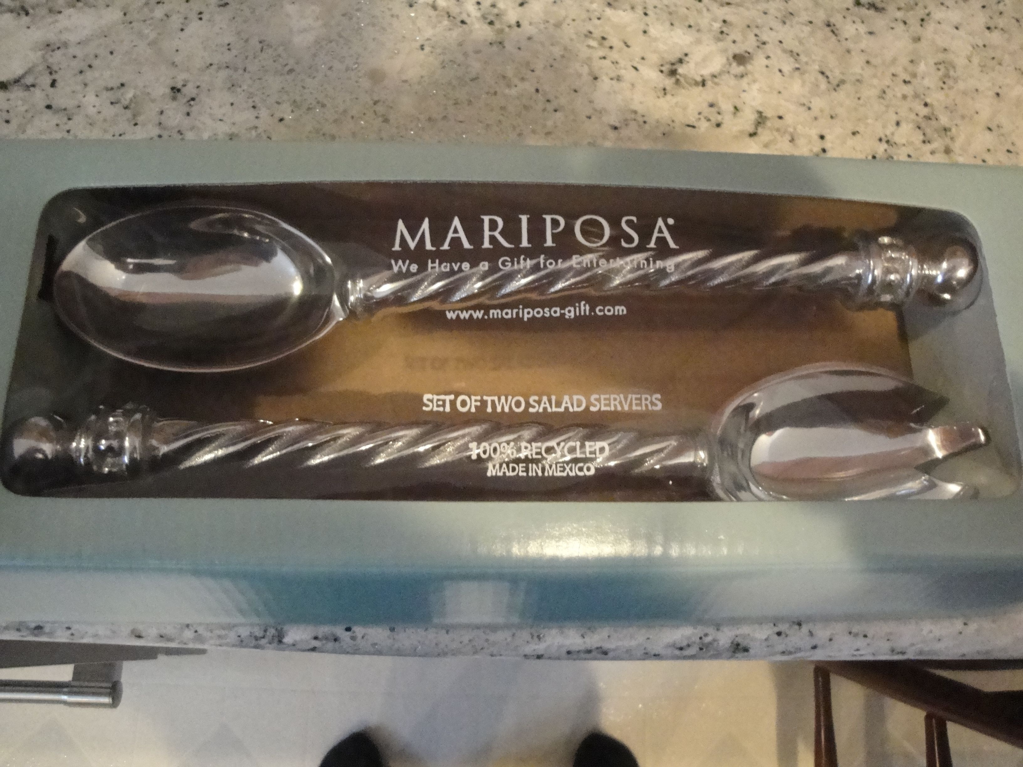MARIPOSA SALAD SERVER SET/NEW IN BOX