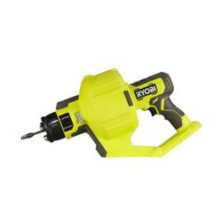 New Ryobi ONE+ 18V Cordless Drain Auger with 25 ft Cable, LED Light, Auto Feed/Retract, Cable Lock, Enclosed Drum (Tool Only)