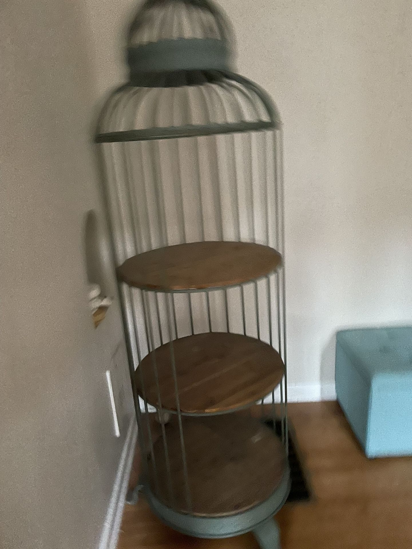 Large Birdcage Home Decor Aqua 