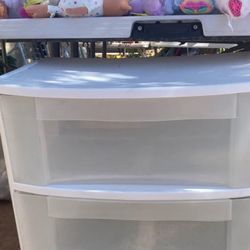 Plastic 3 drawer dresser 