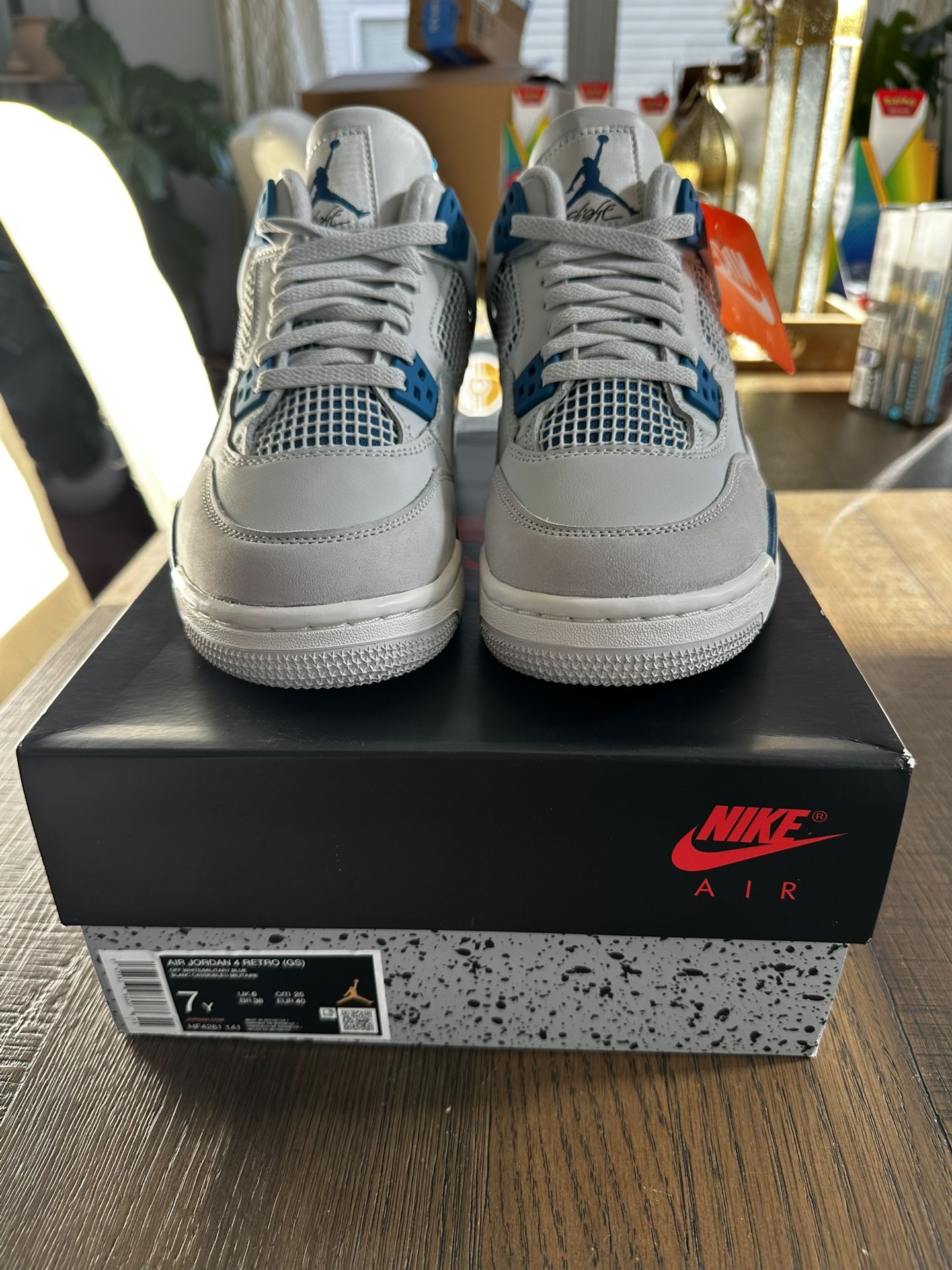 Nike Air Jordan 4 Military Blue Size 7y/8.5w Brand New