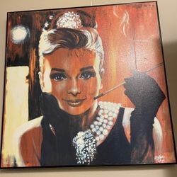 24X24 Inch Audrey Hepburn Breakfast at Tiffany’s Photo