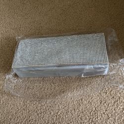Brand New Silver Purse (has Strap For Carrying)