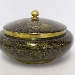 A large cloisonne covered bowl