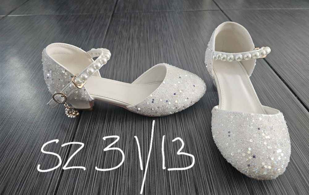 GIRLS GLITTER/PEARL SANDALS