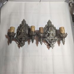 Art Deco Gothic Wall Sconces Set Of Two
