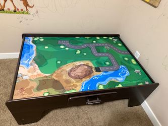 Wooden Train Table Set for Toddlers