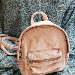 pink small plush back pack 