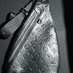 Louis Vuitton Monogram Embossed Black Sling Bag – Crossbody / Chest Bag – NEW W Tags