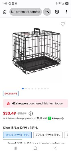 Extra small pet crate