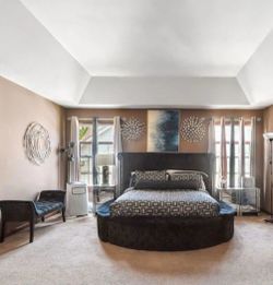 Black Suede Queen bed