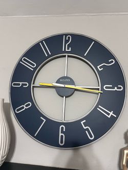 Bulova Blue Steel Oversize Wall Clock