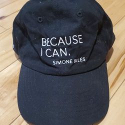 Athleta 'Because I Can' Simone Biles Black Adjustable Hat (OS)