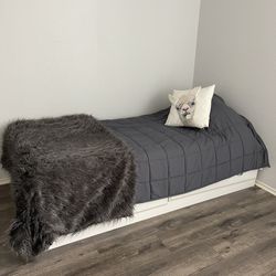 Twin Bed With Drawer And Mattress 