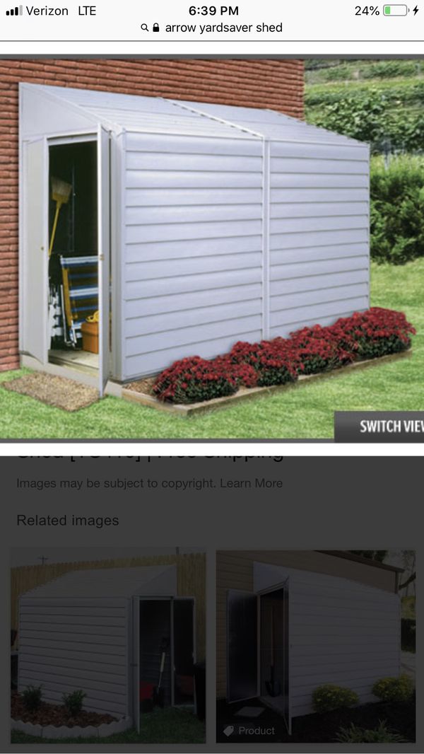Arrow Yardsaver Lean To 4x7 Tan Utility Shed Brand New in 