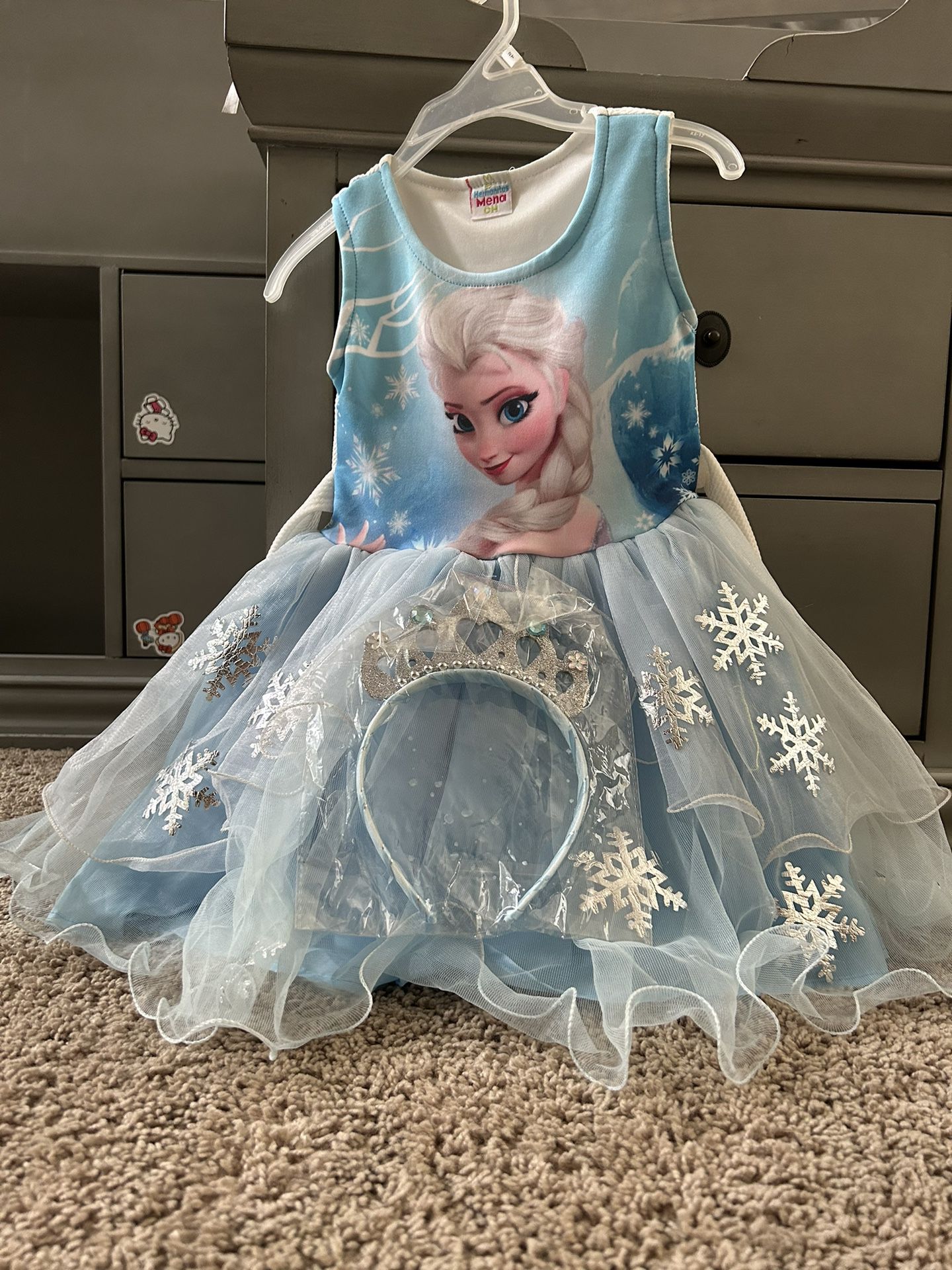 2T Unicorn & 3T Frozen Baby Halloween Costume Dresses With Headband 