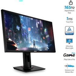 ASUS VG248QG 24" G-SYNC Gaming Monitor 165Hz 1080p 0.5ms Eye Care with DP HDMI DVI,Black